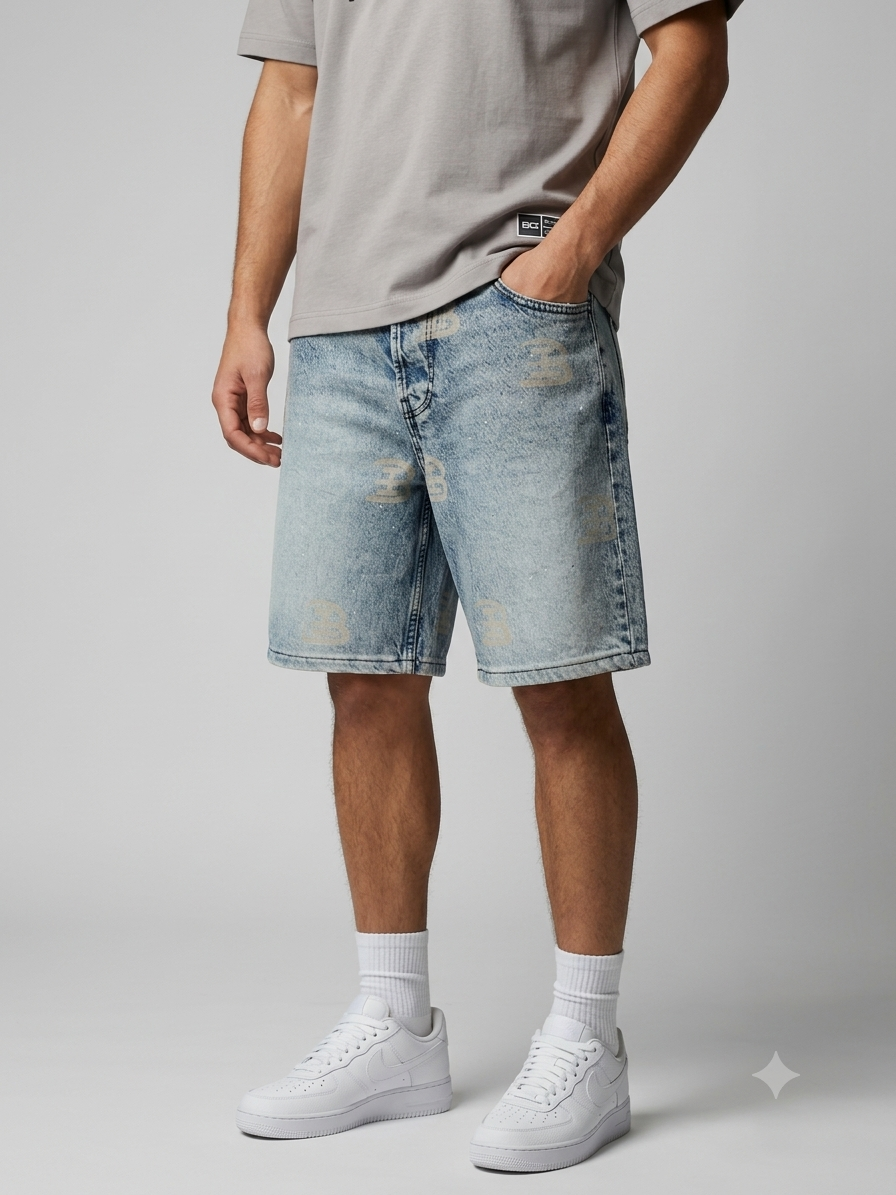 Bermude Denim BB Monogram